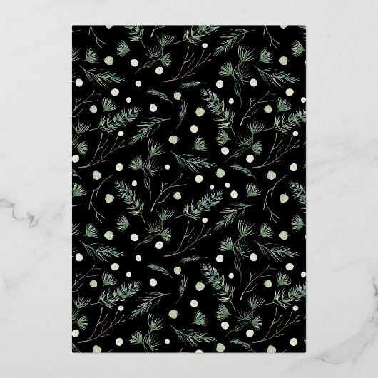 Arch 3 Foto gehuwd en prettige Folie feestdag Folie Uitnodiging (Achterkant)