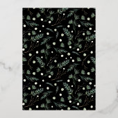 Arch 3 Foto Merry & Bright Gold Foil Holiday Card Folie Uitnodiging (Achterkant)