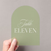 Arch Acryl Groen Trouwtafel Elf Nummer Uitnodigingen (Insitu (Draagbaar))