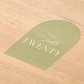Arch Acrylic Sage Green Wedding Table 20 Number Acryl Uitnodigingen (Laagn)