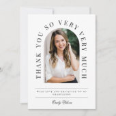 Arch Afstuderen Bedankt Kaart zwart-wit (Voorkant)