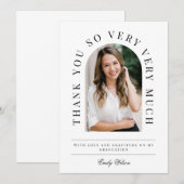 Arch Afstuderen Bedankt Kaart zwart-wit (Voorkant / Achterkant)