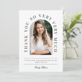 Arch Afstuderen Bedankt Kaart zwart-wit