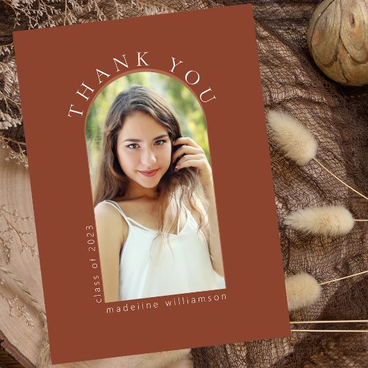 Arch Afstuderen Hartelijk dank Bedankkaart