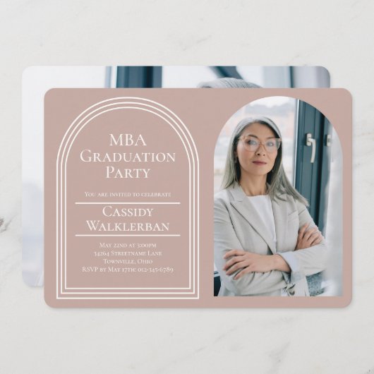 Arch Afstuderen MBA Foto Afstuderen Kaart (Voorkant / Achterkant)