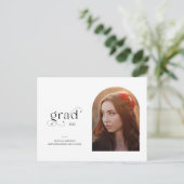 Arch Afstuderen Moderne Typografie 1-Foto Afstuder Briefkaart (Staand voorkant)