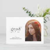 Arch Afstuderen Moderne Typografie 1-Foto Afstuder Kaart (Staand voorkant)