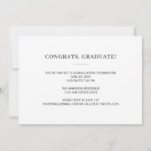 Arch Afstuderen Moderne Typografie 1-Foto Afstuder Kaart (Achterkant)