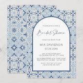 Arch Amalfi Tegel Blue & Grey Vrijgezellenfeest Kaart (Voorkant / Achterkant)