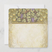 Arch Art Nouveau Peacock Birds Wedding Invitation Kaart (Achterkant)