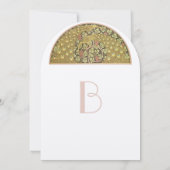 Arch Art Nouveau Peacock Birds Wedding Invitation Kaart (Achterkant)