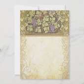 Arch Art Nouveau Peacock Birds Wedding Invitation Kaart (Achterkant)