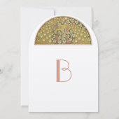 Arch Art Nouveau Peacock Birds Wedding Invitation Kaart (Achterkant)