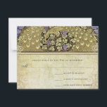 Arch Art Nouveau Peacock Birds Wedding RSVP<br><div class="desc">Vineyard Art Nouveau Peacocks Grapevine Paarse druiven met goudzirls Weddings</div>
