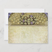 Arch Art Nouveau Peacock Birds Wedding RSVP (Achterkant)