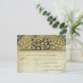 Arch Art Nouveau Peacock Birds Wedding RSVP (Staand voorkant)