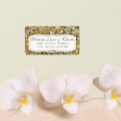 Arch Art Nouveau Vineyard Peacock Adresetiketten Etiket