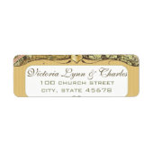 Arch Art Nouveau Vineyard Peacock Adresetiketten Etiket (Voorkant)