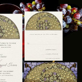Arch Art Nouveau Vineyard Peacock Response Kaart