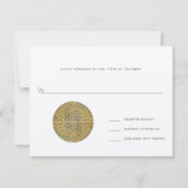 Arch Art Nouveau Vineyard Peacock Response Kaart (Voorkant)