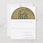 Arch Art Nouveau Vineyard Peacock Response Kaart (Voorkant)
