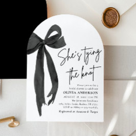 Arch Black Bow Ze bindt het knoop Vrijgezellenfees Kaart
