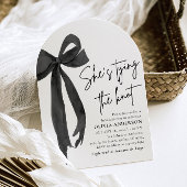 Arch Black Bow Ze bindt het knoop Vrijgezellenfees Kaart