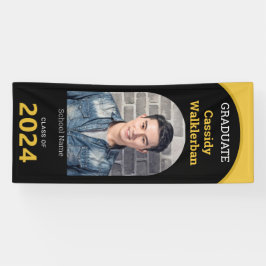 Arch Black Gold Photo Afstuderen Spandoek