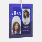 Arch Blue Photo Afstuderen Glas Ornament (Voorkant Rechts)