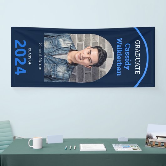 Arch Blue Photo Afstuderen Spandoek (Beurs)