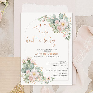 Arch Blush Bloemen Taco 'bout een Baby Baby Kaart