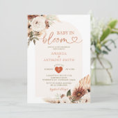 Arch Boho Baby in bloom Baby shower Pampas Grass Kaart (Staand voorkant)