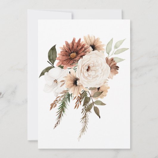 Arch Boho Floral Gender onthullen hem of zij Kaart (Achterkant)