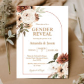 Arch Boho Floral Gender Reopenbaart uitnodiging