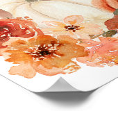 Arch Boho Little Pumpkin Baby shower Welkomstbord Poster (Hoek)