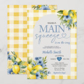 Arch Boho Mama's Main Squeeze Lemon Baby shower Kaart (Voorkant / Achterkant)