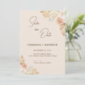 Arch Boho Pampa Gedroogd Gras  Save The Date (Staand voorkant)