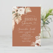 Arch Boho Pampas Grass Floral Vrijgezellenfeest Kaart (Staand voorkant)