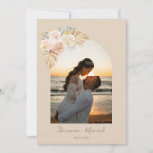 Arch Boho Pampas Grass Wedding Kaart (Voorkant)