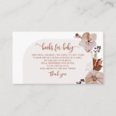 Arch boho pompoenboeken voor baby ticket informatiekaartje (Voorkant)