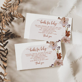 Arch boho pompoenboeken voor baby ticket informatiekaartje