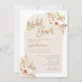 Arch Boho Terracotta Pampas Grass Vrijgezellenfees Kaart (Voorkant)