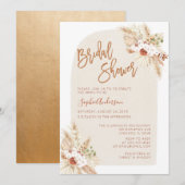 Arch Boho Terracotta Pampas Grass Vrijgezellenfees Kaart (Voorkant / Achterkant)