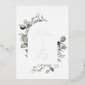 Arch botanical elegant modern kerstscript folie feestdagenkaart (Voorkant)