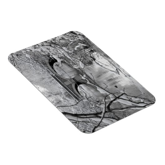 Arch Bridge over Frozen River in Winter Magneet (Rechterzijde)