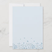 Arch Bunny Blue Floral Baby shower Uitnodiging (Achterkant)