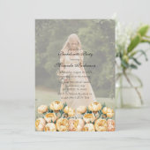 Arch Butter-Yellow Foto Bachelorette Party Kaart (Staand voorkant)