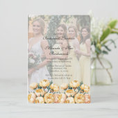 Arch Butter-Yellow Foto Bruidsmeisjes Luncheon Kaart (Staand voorkant)
