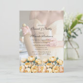 Arch Butter-Yellow Photo Brunch en Bubbly Kaart (Staand voorkant)