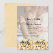 Arch Butter-Yellow Photo Brunch en Bubbly Kaart (Voorkant / Achterkant)